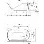 COMFORT ванна 150*75см прямоугольная, с ножками SN7
