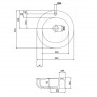 COCKTAIL умывальник встраиваемый на столешницу,круглый с отверстием, без перелива 45 см (пол.)