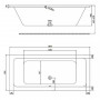 MODO ванна 160*70см прямоугольная, с ножками