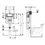 GEBERIT смывной бачок скрытого монтажа, с фронтальным управлением, глубина 12 см,  для смывных клавиш "Sigma"
