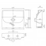TRAFFIC умывальник мебельный 45*36см, с отверстием, с переливом (пол.)