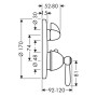 Axor Carlton Термостат с запорным вентилем (цв. Белый)