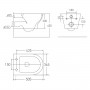 FIESTA RIM унитаз 51*36*40см подвесной без ободка, сиденье твердое SLIM slow-closing