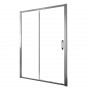 X1 дверь 120см односекционная раздвижная для ниши и боковой стенки, профиль глянцевый хром, стекло прозрачное