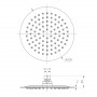 Душ верхний 200 мм, 2 мм, сталь