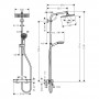 CROMETTA E 240 1jet Showerpipe душевая система с термостатом, хром