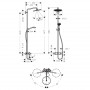 CROMA SELECT 280 Air 1jet Showerpipe Душевая система для ванны с термостатом, хром