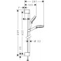 CROMETTA Vario душевой набор, 0,65м, белый/хром