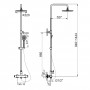 CENTRUM система душевая  (смеситель-термостат для душа, верхний и ручной душ 1режим, шланг )