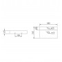 VOLLE умывальник 38*24*7см прямоугольный с отверстием под смеситель