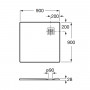 TERRAN поддон 90*90см ультраплоский, из искусственного камня Stonex, в комплекте с трапом и сифоном, со сливной стальной решеткой, цвет белый