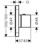 Axor Citterio E Термостат 12 x 12, скрытый монтаж, хром