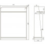 Полка-полотенцедержатель 55*15*68см напольная каменная Solid surface