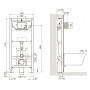 IMPRESE комплект инсталляции для унитаза 3в1 (инсталляция, крепления, клавиша белая PAN)