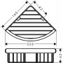 LOGIS корзина угловая, настенная, хром