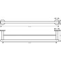 Logis Полотенцедержатель 60см, двойной, хром