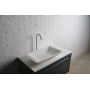 Умывальник 59,5*34,5*10,5см накладной каменный Solid surface