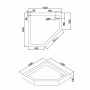 A LÁNY Душевая кабина пятиугольная, реверсивная 100*100*208,5см(на поддоне 135 мм) дверь распашная, стекло прозрачное 6мм
