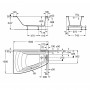 HALL ванна 150*100см угловая, левая версия, с интегр. подлокотниками, с подголовником и регулир. ножками