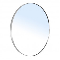 Зеркало круглое 60*60см на шлифованной нержавеющей раме, с контурной белой подсветкой