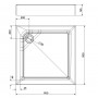 Комплект: REKORD душевая кабина 90см, квадратная, прозрачное стекло, серебристый блеск + FIRST поддон 90*90см, квадратный, с интегр. панелью