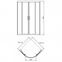 Комплект: REKORD душевая кабина 90см, полукруглая, прозрачное стекло, серебристый блеск + FIRST поддон 90*90см, полукруглый, с интегр. панелью