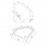 NEMO поддон 90*90*16см 5-ти угольный. в комплекте с сифоном