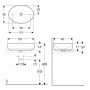 VARIFORM умывальник накладной, овальной формы 55*40см, без перелива