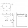VARIFORM умывальник встраиваемый под столешницу, эллиптический, 55*40см, без отверстия, с переливом
