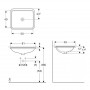 VARIFORM умывальник встраиваемый под столешницу, прямоугольный, 50*40см, без отверстия, без перелива, глазурованный снизу