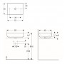 VARIFORM умывальник накладной, прямоугольной формы, 55*40см, без перелива