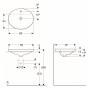 VARIFORM умывальник встраиваемый, овальной формы, 60*48см, с полкой для отверстия под смеситель, с переливом, глазурованный снизу