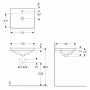 VARIFORM умывальник встраиваемый, прямоугольной формы, 55*45см, с полкой для отверстия под смеситель, с переливом, глазурованный снизу
