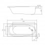 AIVA ванна 170*70*44см без ножек, акрил 5мм