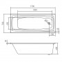 SOLAR ванна 170*70*40см без ножек, акрил 5мм