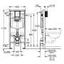 Комплект: MERIDIAN Rimless унитаз подвесной 48см, с сиденьем Slim, slow closing + RAPID SL инсталляц. система 3в1+GROHE звукоизоляционная прокладка