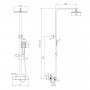 LEON система душевая с термостатом (смеситель для душа, верхний и ручной душ 1 режим, шланг полимер 1,5 м)