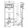 Комплект инсталляции для унитаза Prevista Dry 771973 (3 в 1), клавиша 773250