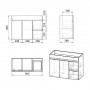 FLY комплект мебели 90см, белый: тумба напольная, 2 ящика, 1 дверца, корзина для белья + умывальник накладной арт RZJ910