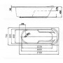 IBERIA New ванна 170*75*40 см без ножек, акрил 5мм