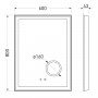 Зеркало прямоугольное 60*80см, с подсветкой, диммером, подогревом зеркала, с линзой 5X