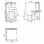 FREJA унитаз-компакт напольный, косой выпуск, сливной бачок 3/6л, нижний подвод, сиденье с крышкой  Duroplast Soft close Click2Clean