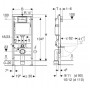 Набор инсталляционный: VIRGO Rimless унитаз подвесной, сиденье Slim slow-closing, 458.103.00.1 DUOFIX Basic инсталляция для унитаза, без клавиши